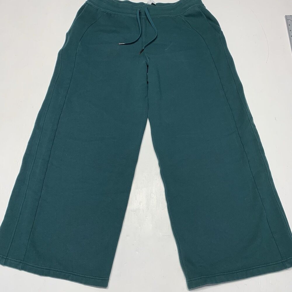 Lululemon Pants Womens XL Teal Scuba Wide Leg Lounge Sweatpants High Rise